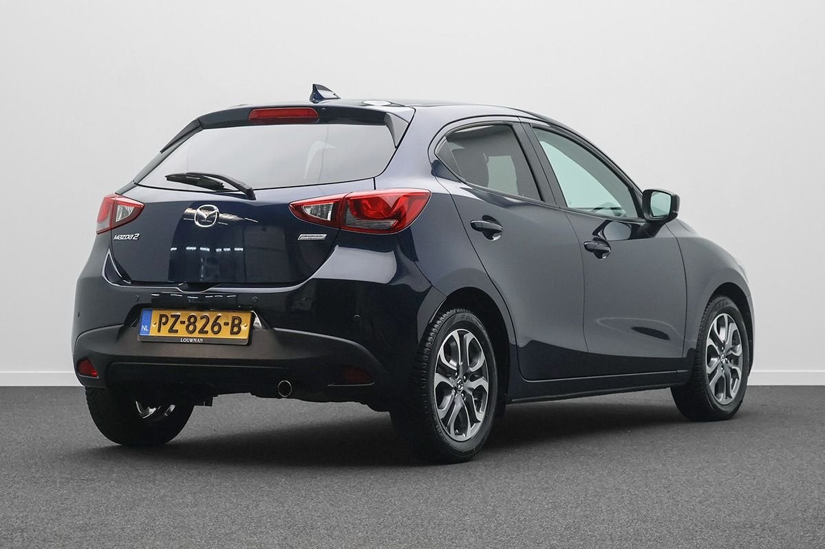 Mazda 2 1.5 Skyactiv-G GT-Luxury | Navigatie | Achteruitrijc, Auto's, 12 maanden, 4 cilinders, Blauw, Origineel Nederlands
