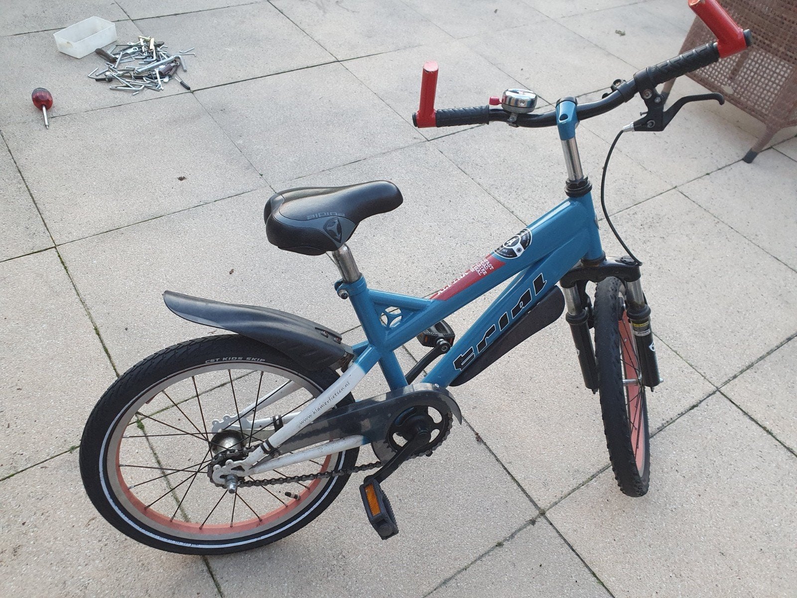 Sportieve stoere cross fiets leeftijd 4 tot 7 jaar, Fietsen en Brommers, Fietsen | Crossfietsen en BMX, Staal, Velgrem, Ophalen of Verzenden