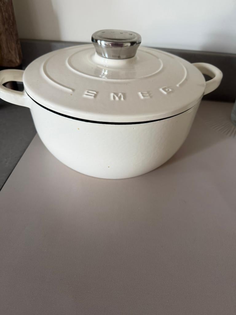Smeg braadpan, Ophalen of Verzenden, Zo goed als nieuw, Koekenpan of Braadpan, Gietijzer