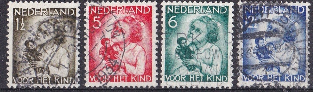 Kinderzegels - gebruikt – NVPH 270-273, Ophalen of Verzenden, T/m 1940, Gestempeld