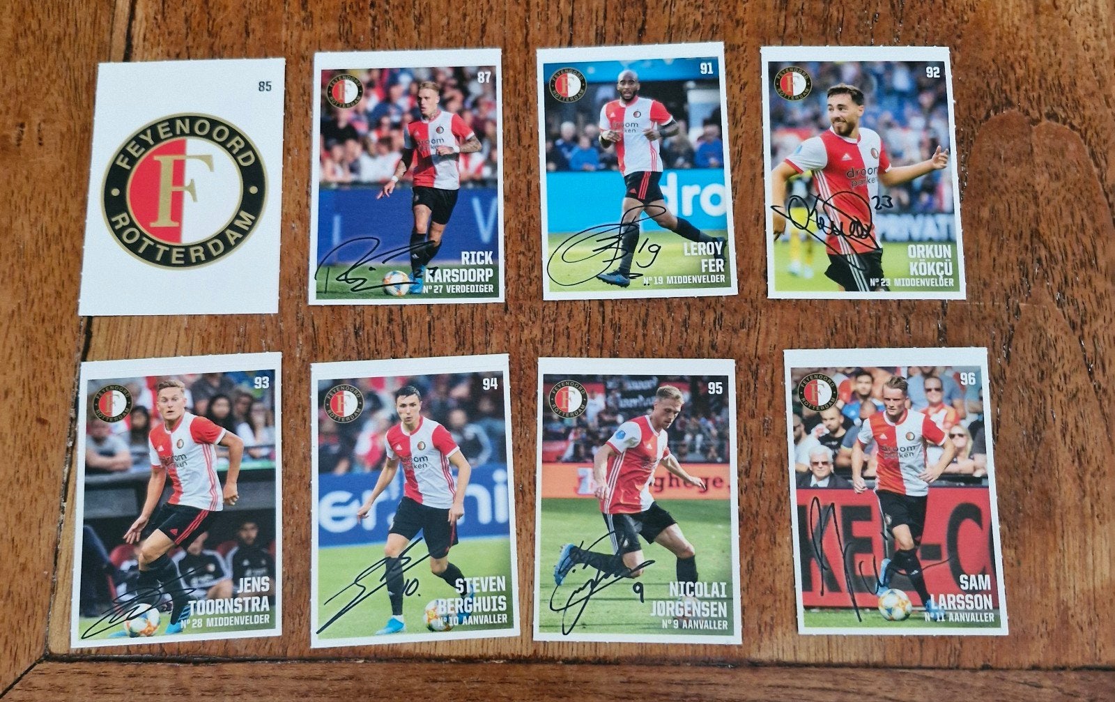 Feyenoord Voetbalplaatjes 2019/2020 - Set van 8, Verzamelen, Ophalen of Verzenden, Zo goed als nieuw, Feyenoord, Poster, Plaatje of Sticker