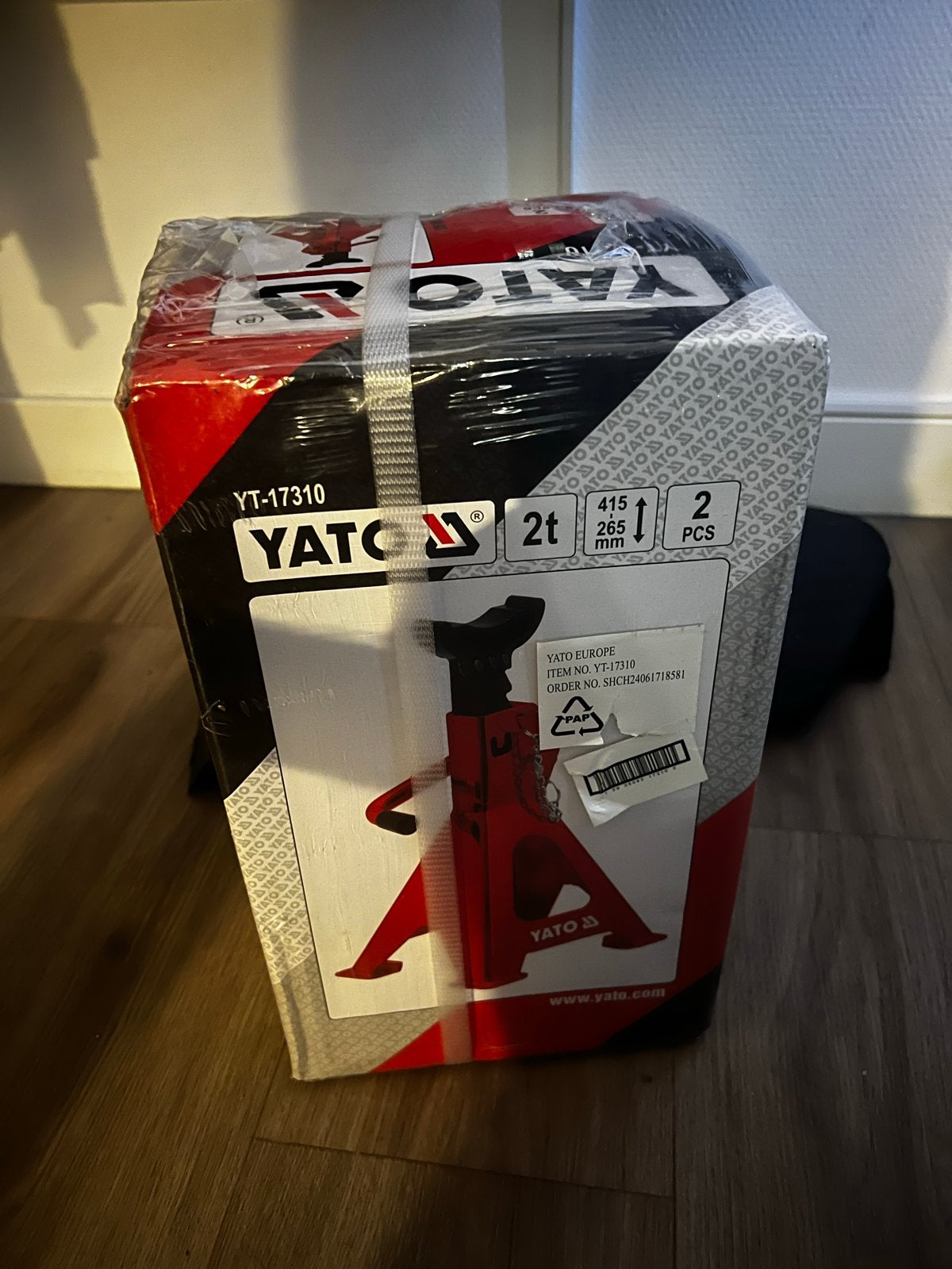 YATO Assteunen YT-17310 - 4 ton (2 stuks), Ophalen, Nieuw, Manueel, Schaarkrik