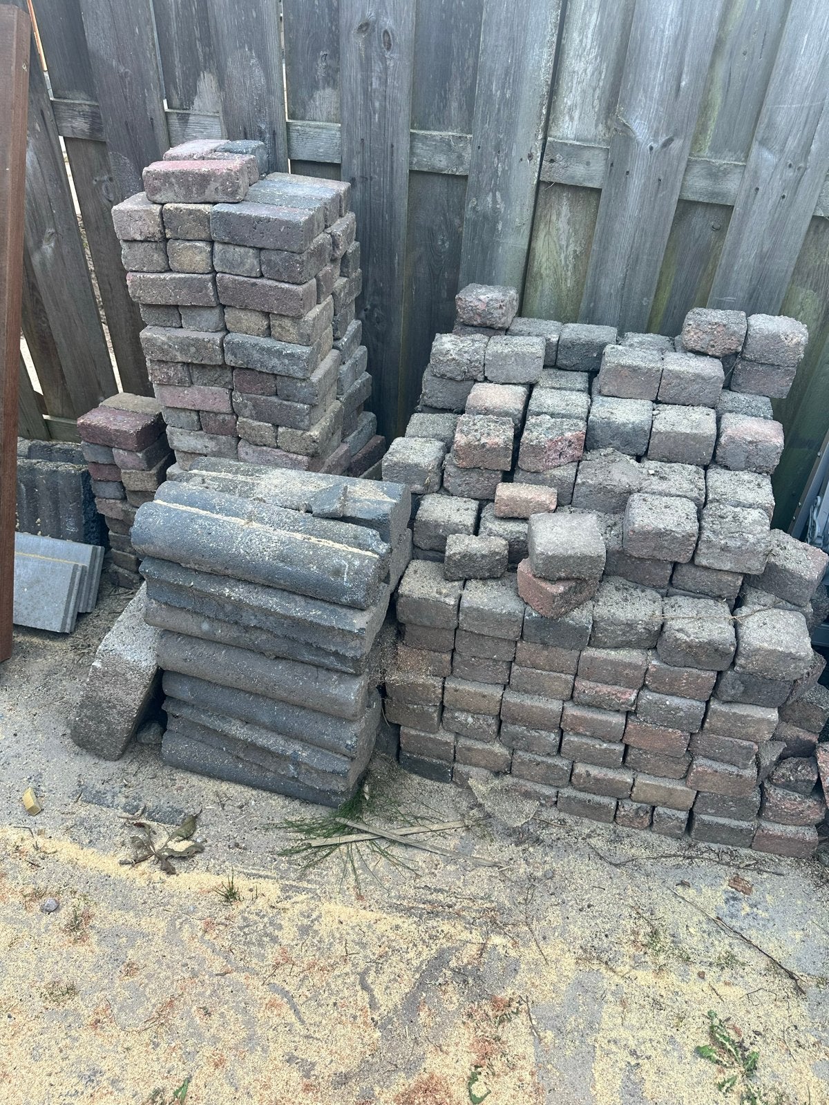 Gratis! Gebruikte klinkers en terrastegels, Ophalen, Gebruikt, Klinkers, 10 m² of meer