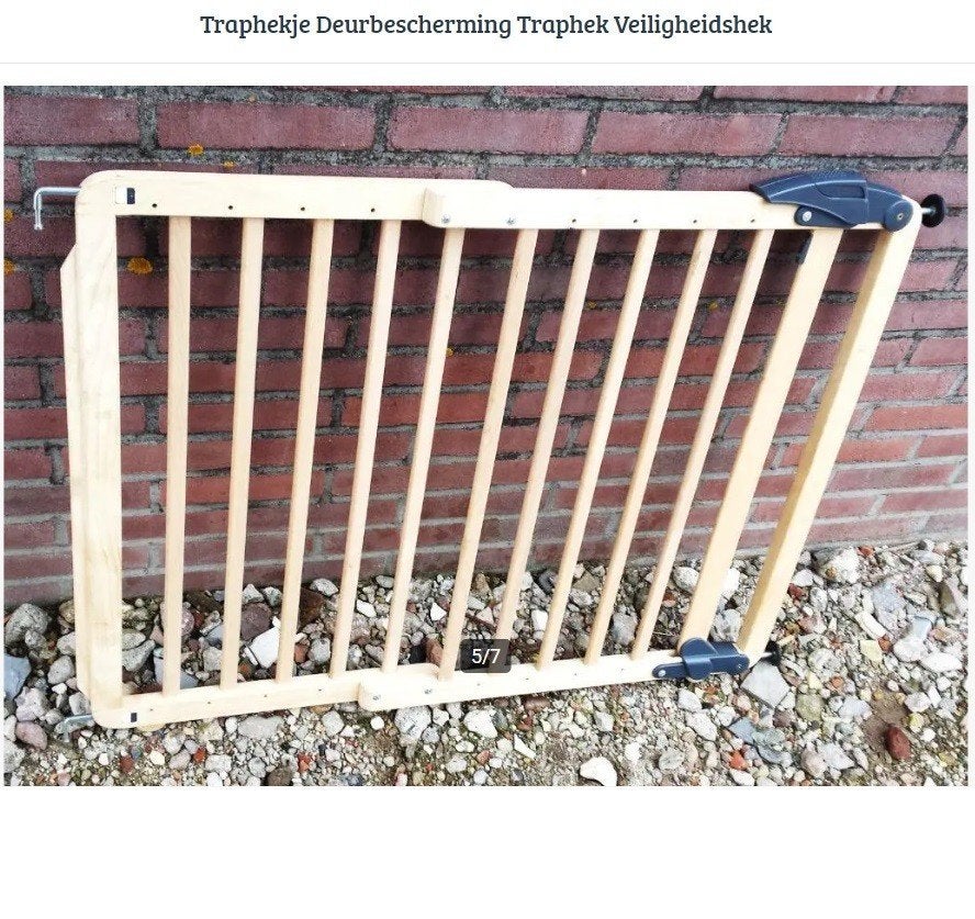 Houten Traphekje met klem. Voor baby’s, peuters , huisdieren, Ophalen of Verzenden, Hout, 100 tot 115 cm, Klemhekje