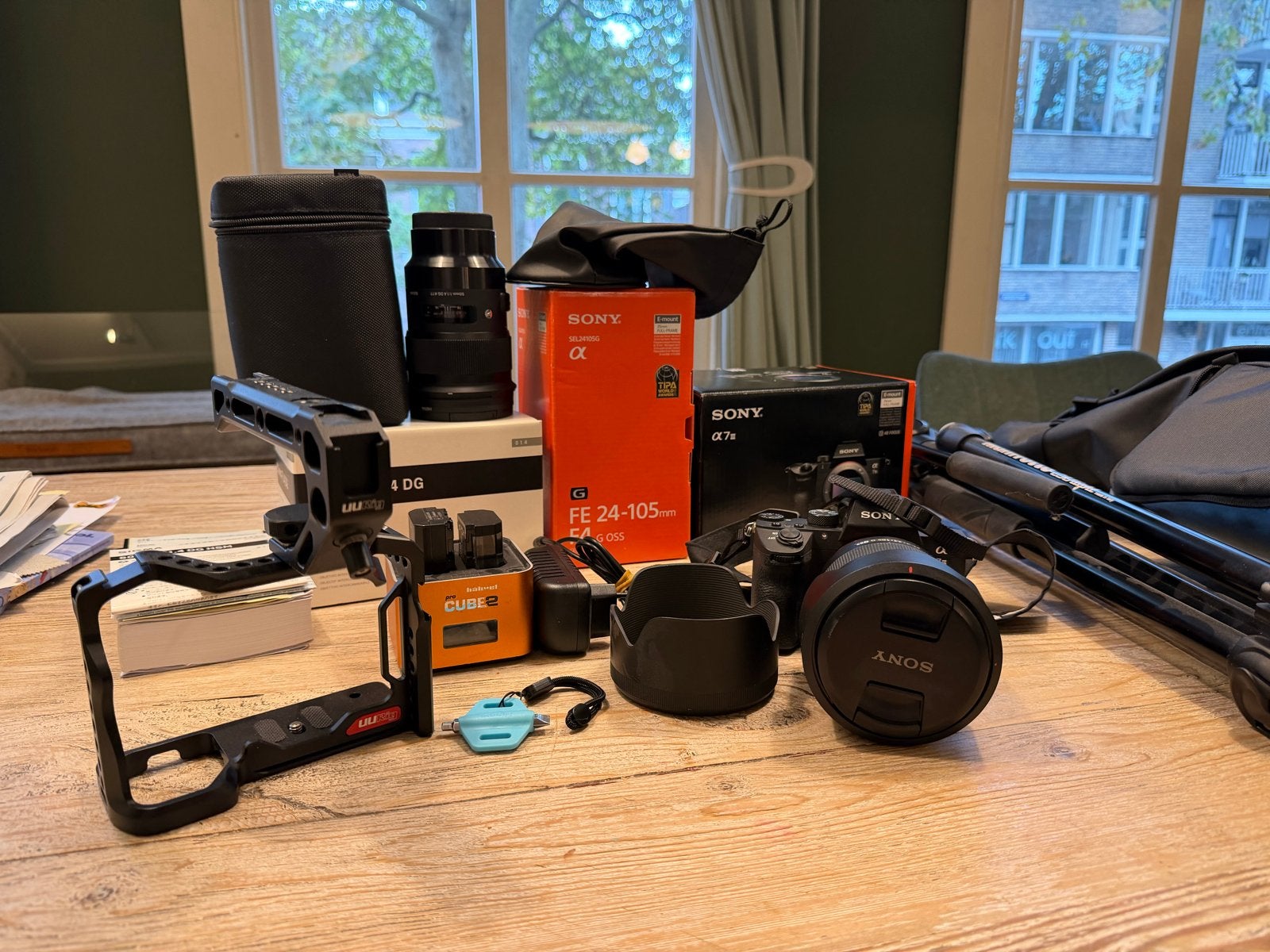 Sony Alpha A7 III Systeemcamera met 2 lenzen en accessoires, Audio, Tv en Foto, Ophalen, Beeldstabilisatie, Zo goed als nieuw