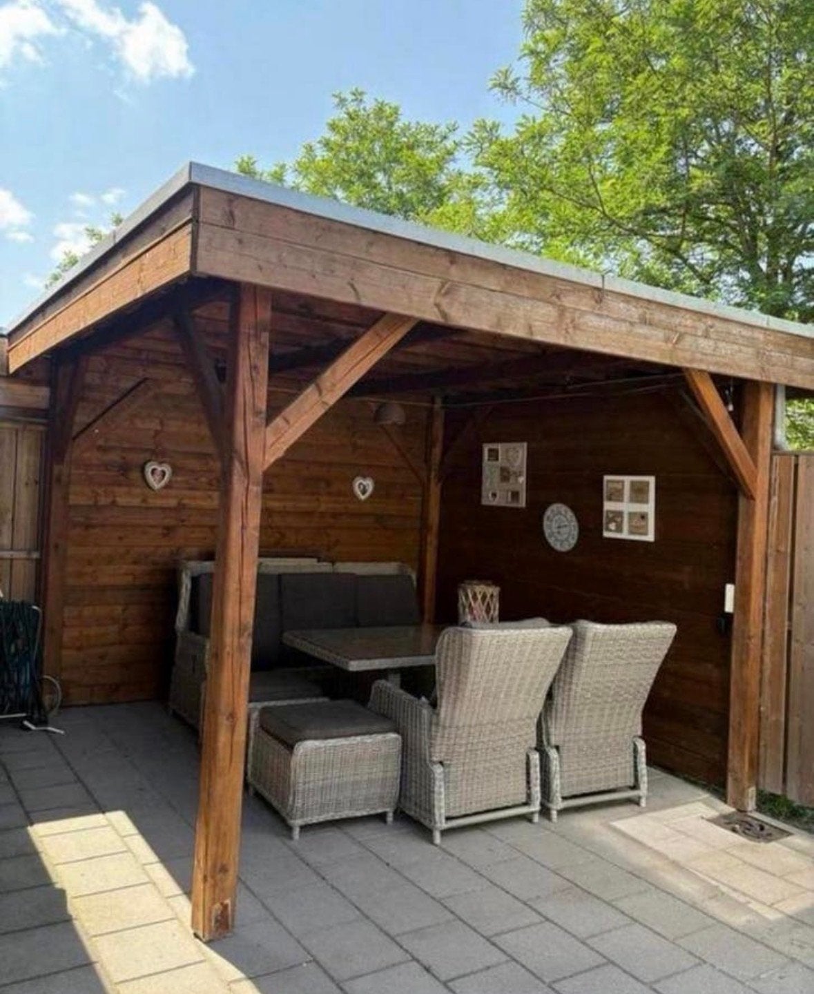 Overkapping Tuinhuis Prieel 360x360, Ophalen, Gebruikt, Tuinpaviljoen