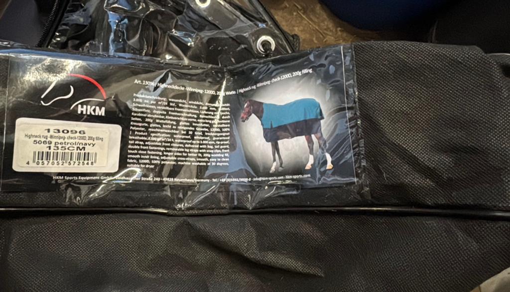 Paarden regendeken nieuw HKM 200 grams, Dieren en Toebehoren, Paarden en Pony's | Dekens en Dekjes, Ophalen of Verzenden, HKM