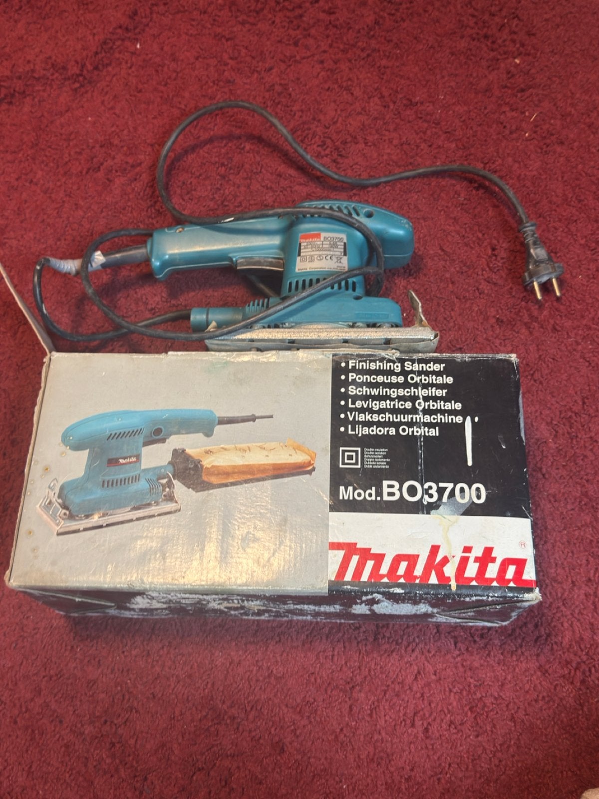 Makita BO3700 Vlakschuurmachine - Gebruikt, Doe-het-zelf en Verbouw, Gereedschap | Schuurmachines, Ophalen of Verzenden, Gebruikt