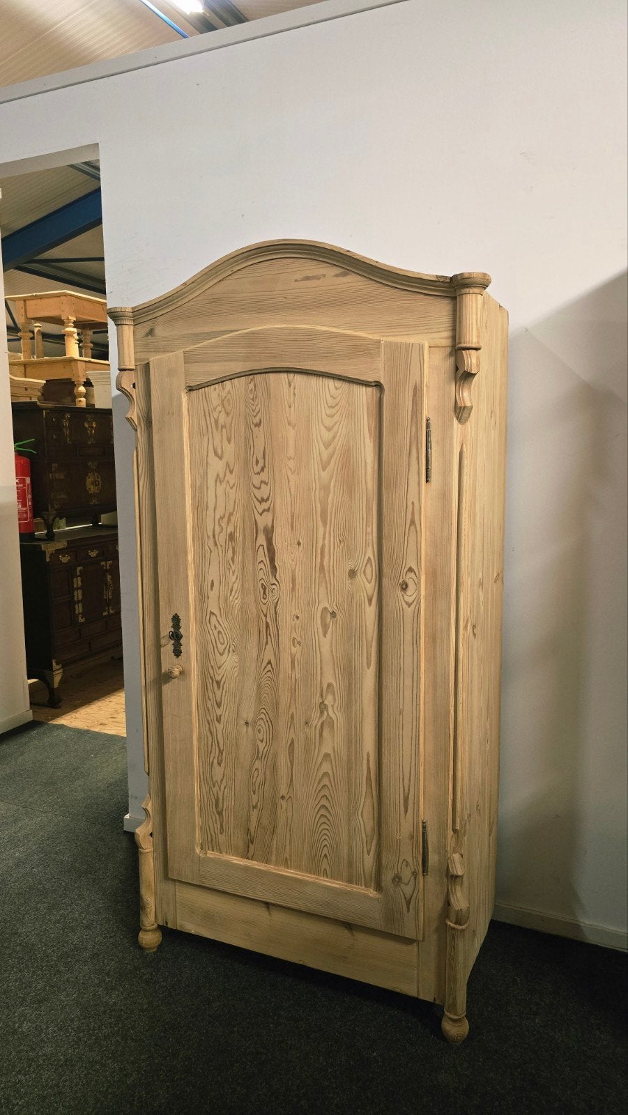 Antieke Grenen Houten 1 deurskast uit voorraad leverbaar!, Antiek en Kunst, Ophalen of Verzenden