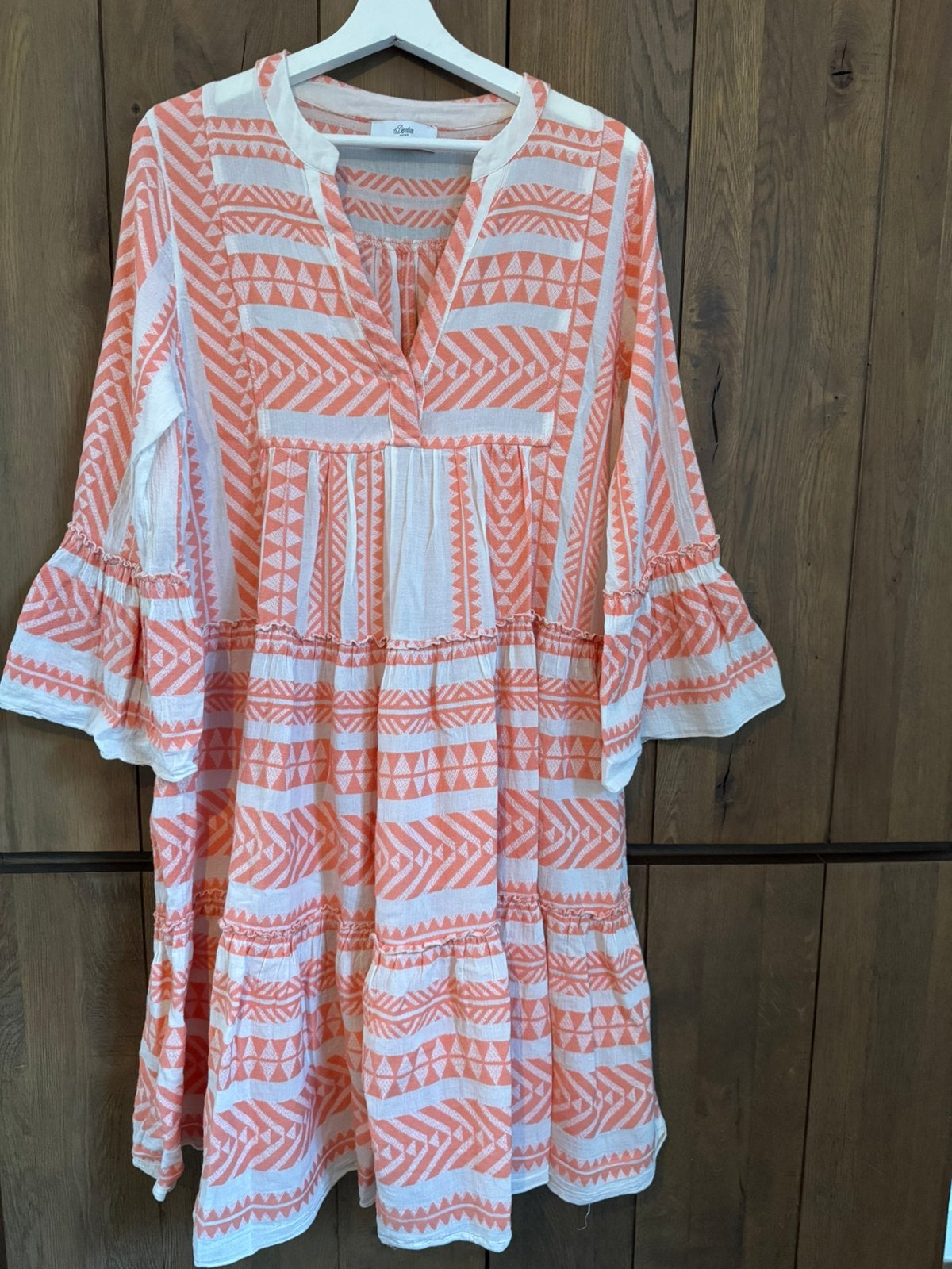 Devotion Jurk Maat M Koraal/Wit, Kleding | Dames, Jurken, Maat 38/40 (M), Wit, Ophalen of Verzenden, Zo goed als nieuw