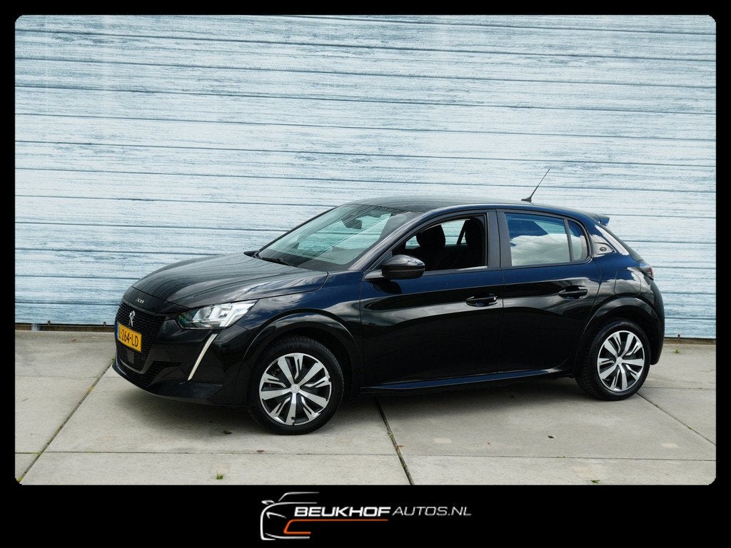Peugeot E-208 EV Active 50 kWh Carplay Navi Cruise Soh 91.6%, Auto's, Peugeot, Gebruikt, Zwart, Automatische klimaatregeling, Zwart