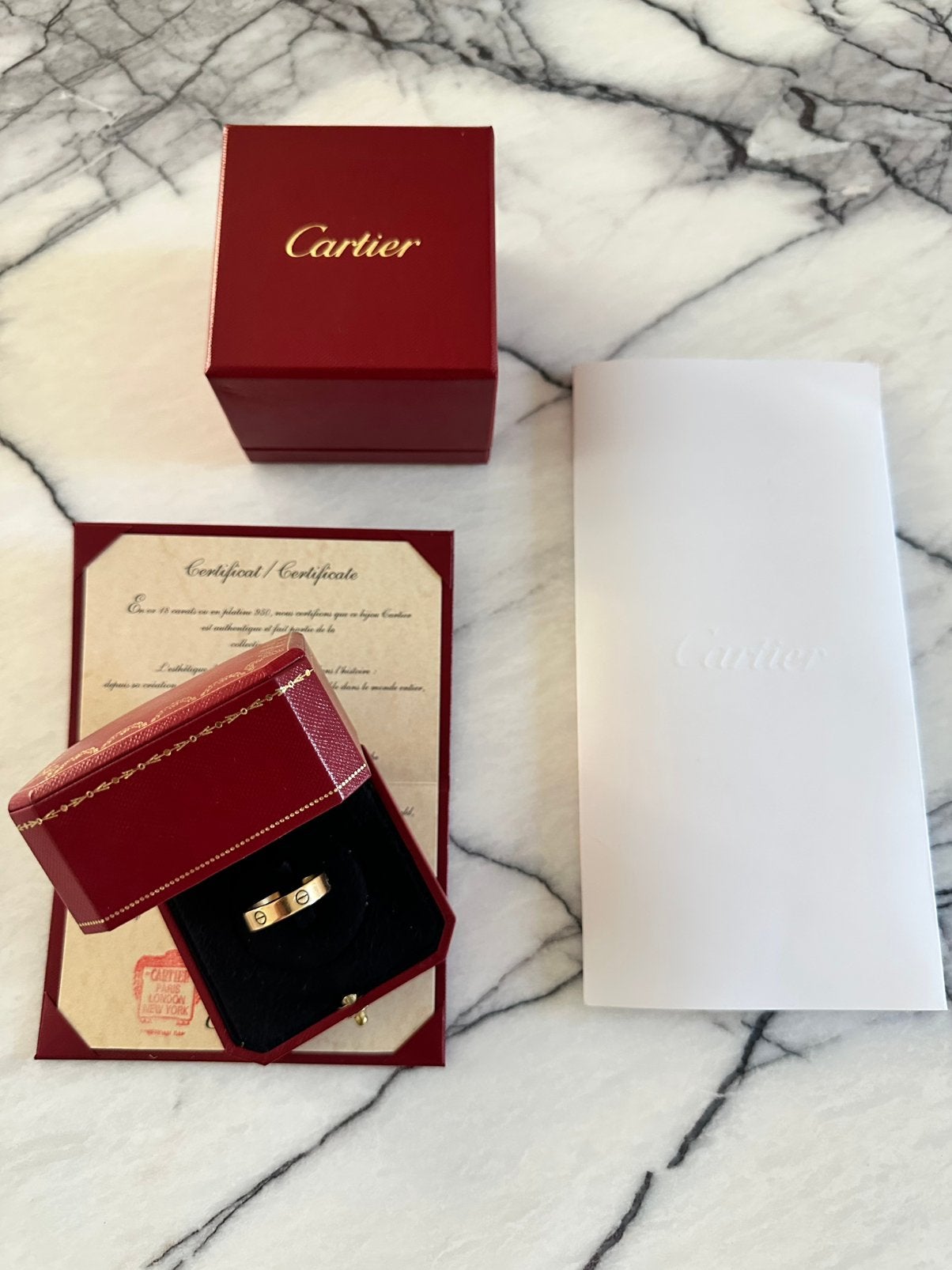 Cartier Love ring, Ophalen, Gebruikt, 20 of groter, Dame of Heer