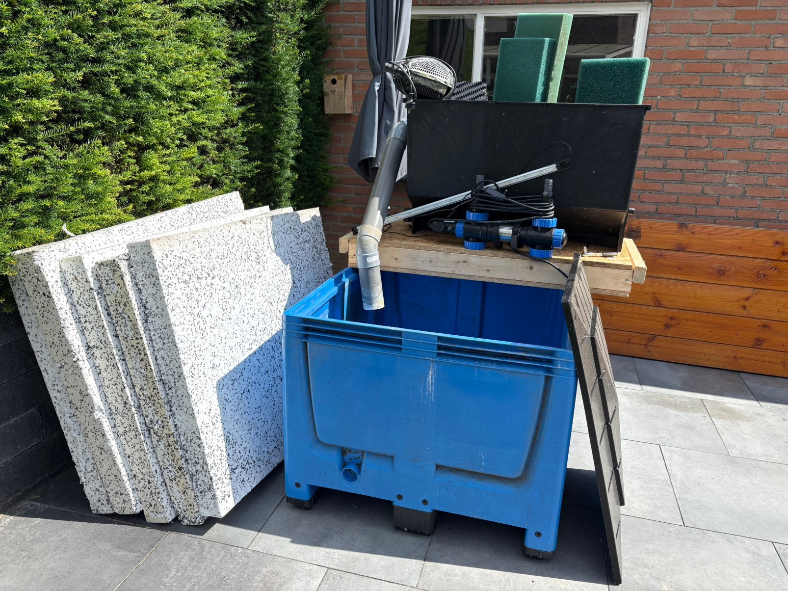 Koi opgroeibak / quarantainebak compleet te koop, Tuin en Terras, Ophalen of Verzenden, Zo goed als nieuw