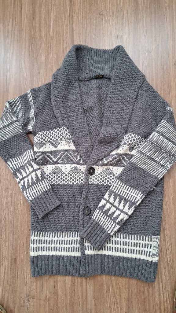 Heren vest met Noorse print - Maat M, Verzenden, Maat 42/44 (L), Maglificio RODES Srl, Grijs
