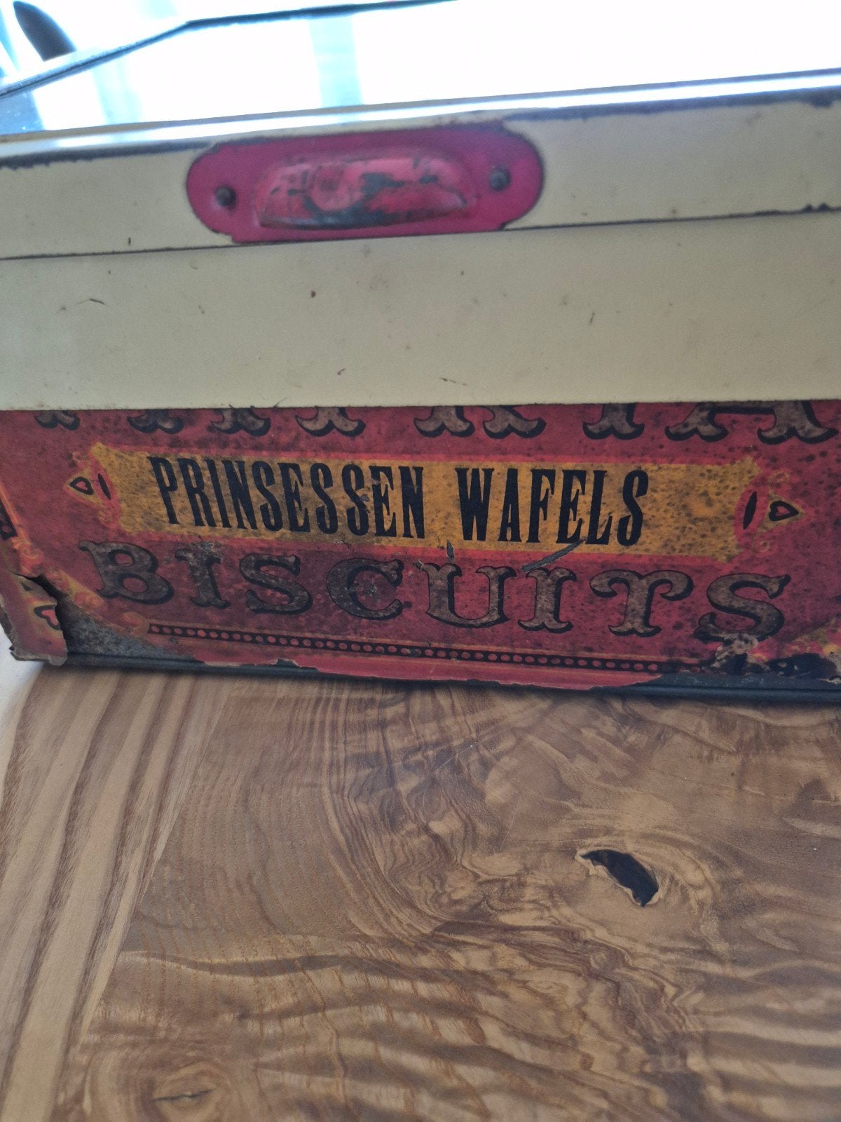 Winkelblik koekjes, met glas. ., Antiek en Kunst, Curiosa en Brocante, Ophalen