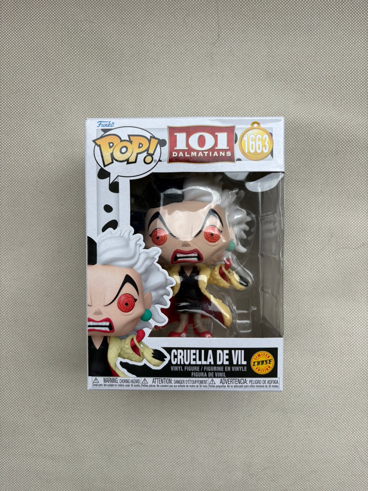 Funko Pop Cruella de Vil 1663 (CHASE), Verzamelen, Ophalen of Verzenden, Nieuw