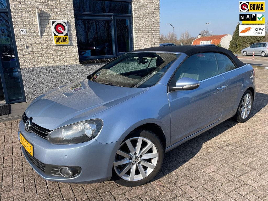 Volkswagen Golf Cabriolet 1.4 TSI- Automaat- NAV-Bluetooth, Euro 5, Gebruikt, Zwart, 4 cilinders