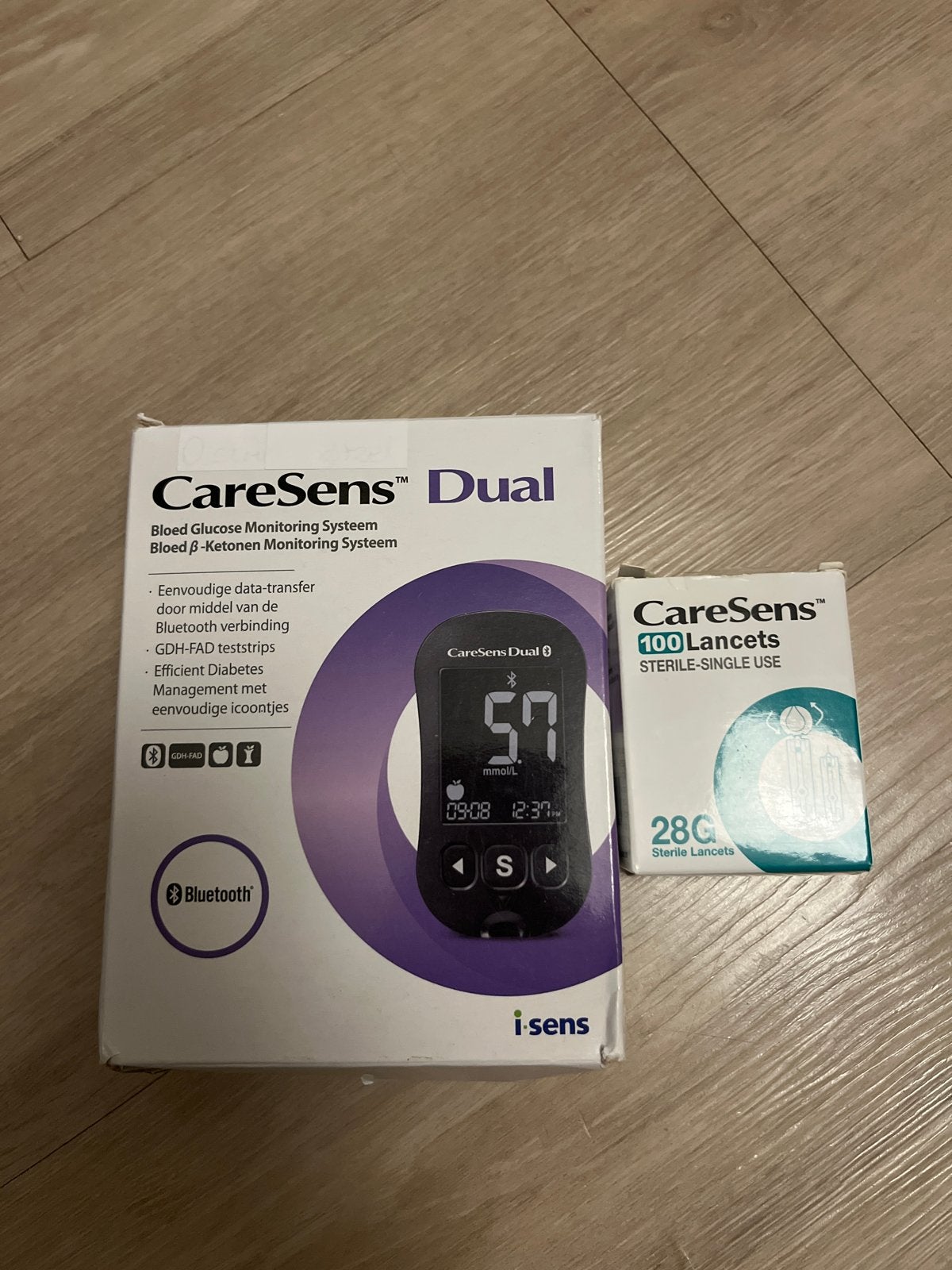 CareSens Dual Bloedglucose & Ketonenmeter met Bluetooth, Ophalen of Verzenden, Zo goed als nieuw, Overige typen