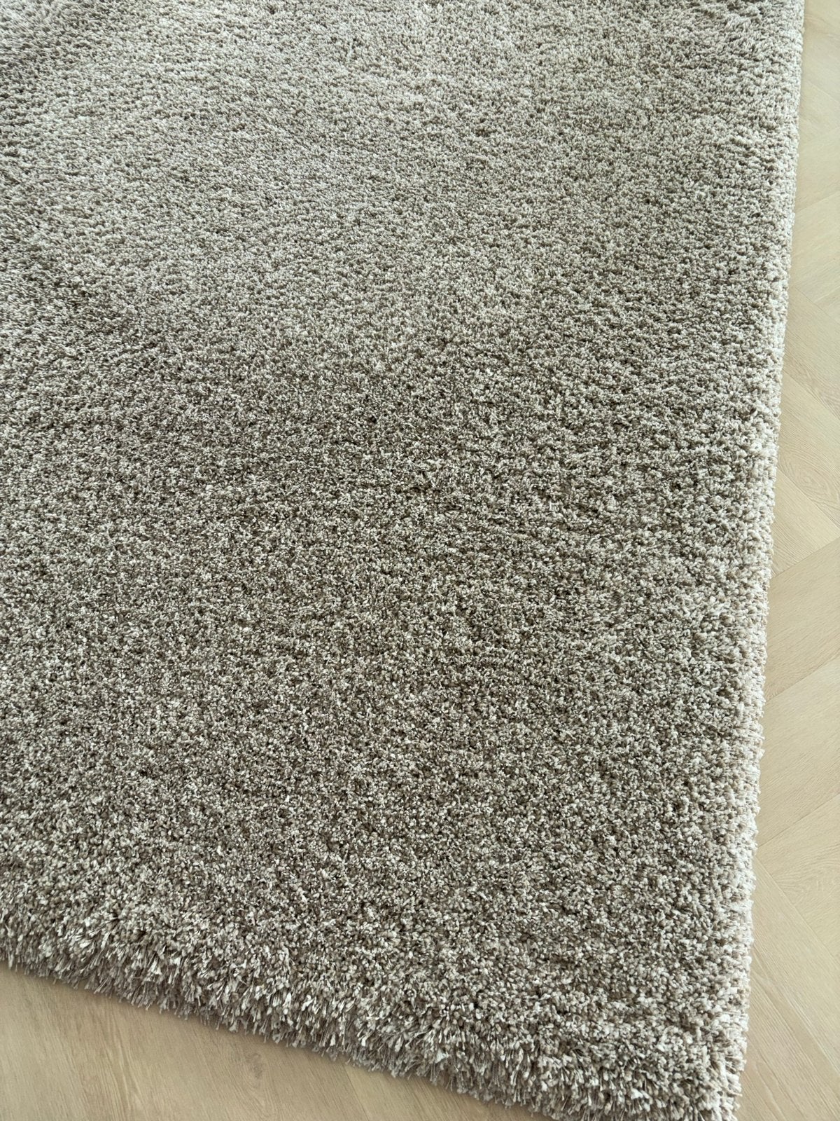 Hoogpolig vloerkleed gemêleerd, shaggy wit/beige, Ophalen, Wit, Zo goed als nieuw, 200 cm of meer