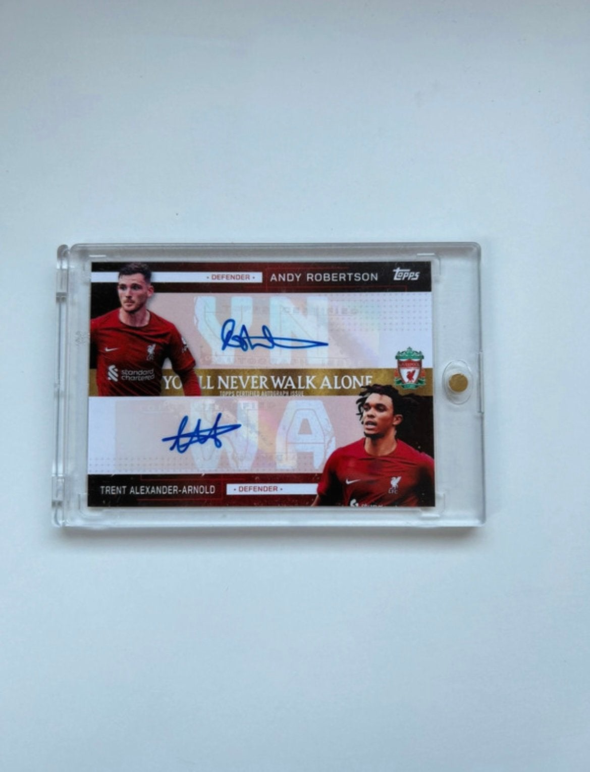 Andy Robertson en Trent Alexander-Arnold dubbel gesigneerd, Ophalen of Verzenden, Zo goed als nieuw, Plaatje