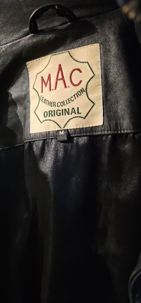MAC Leren Jas Heren Maat M Zwart Vintage, MAC Leather Collection, Maat 48/50 (M), Zwart, Ophalen of Verzenden
