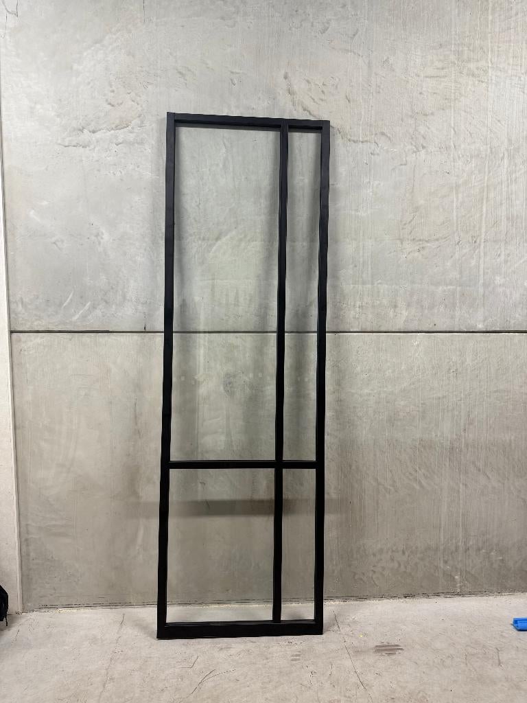Luxe stalen taatsdeur zwart met softclose | 2673x853 | 44, Ophalen, Binnendeur, Nieuw, Glas