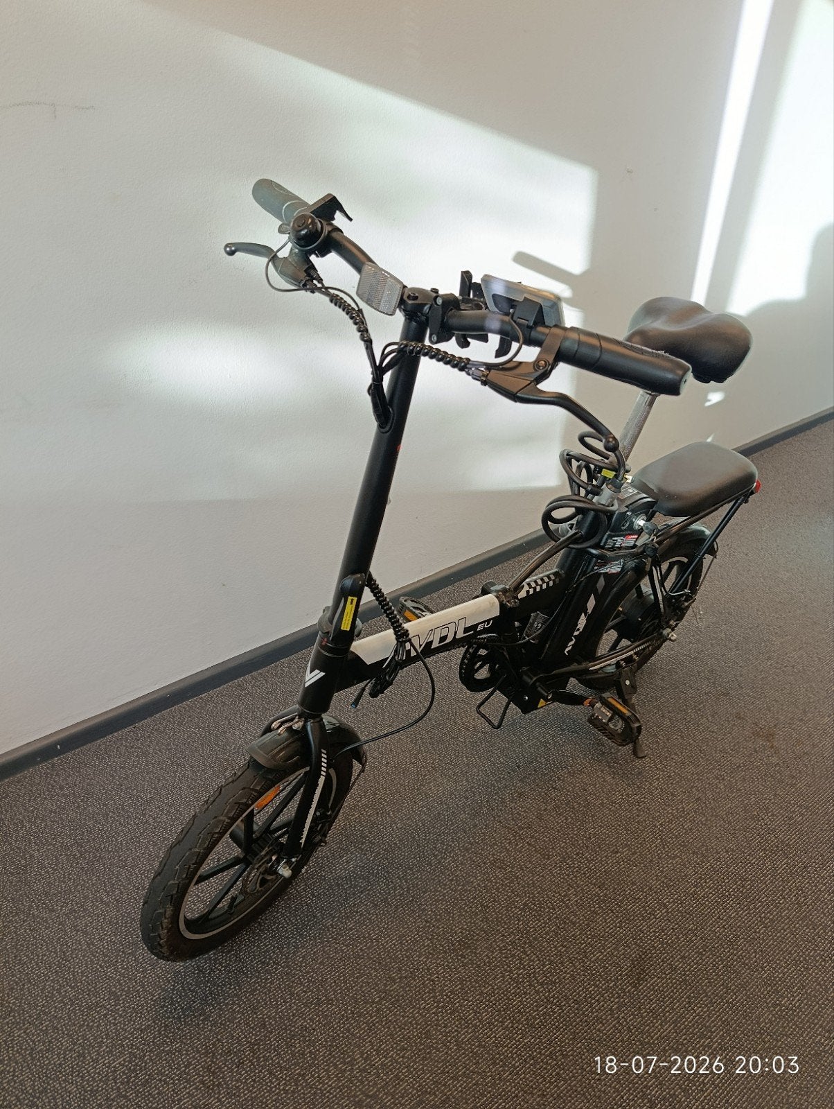 Elektrische vouwfiets, 16 tot 18 inch, Versnellingen, Zo goed als nieuw, Totaal opvouwbaar