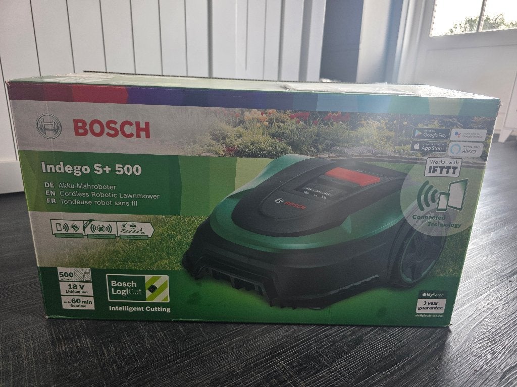 Helemaal nieuw! Robotmaaier Bosch Indego S+ 500, Ophalen of Verzenden, Nieuw, Minder dan 20 cm, Bosch