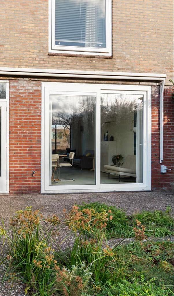 Kunststof Schuifpui HR++ en wit ZGAN, Kunststof, Gebruikt, Ophalen of Verzenden, Inclusief glas