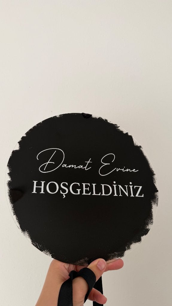 Damat evi bord decoratie, Ophalen of Verzenden, Zo goed als nieuw, Geboorte of Huwelijk
