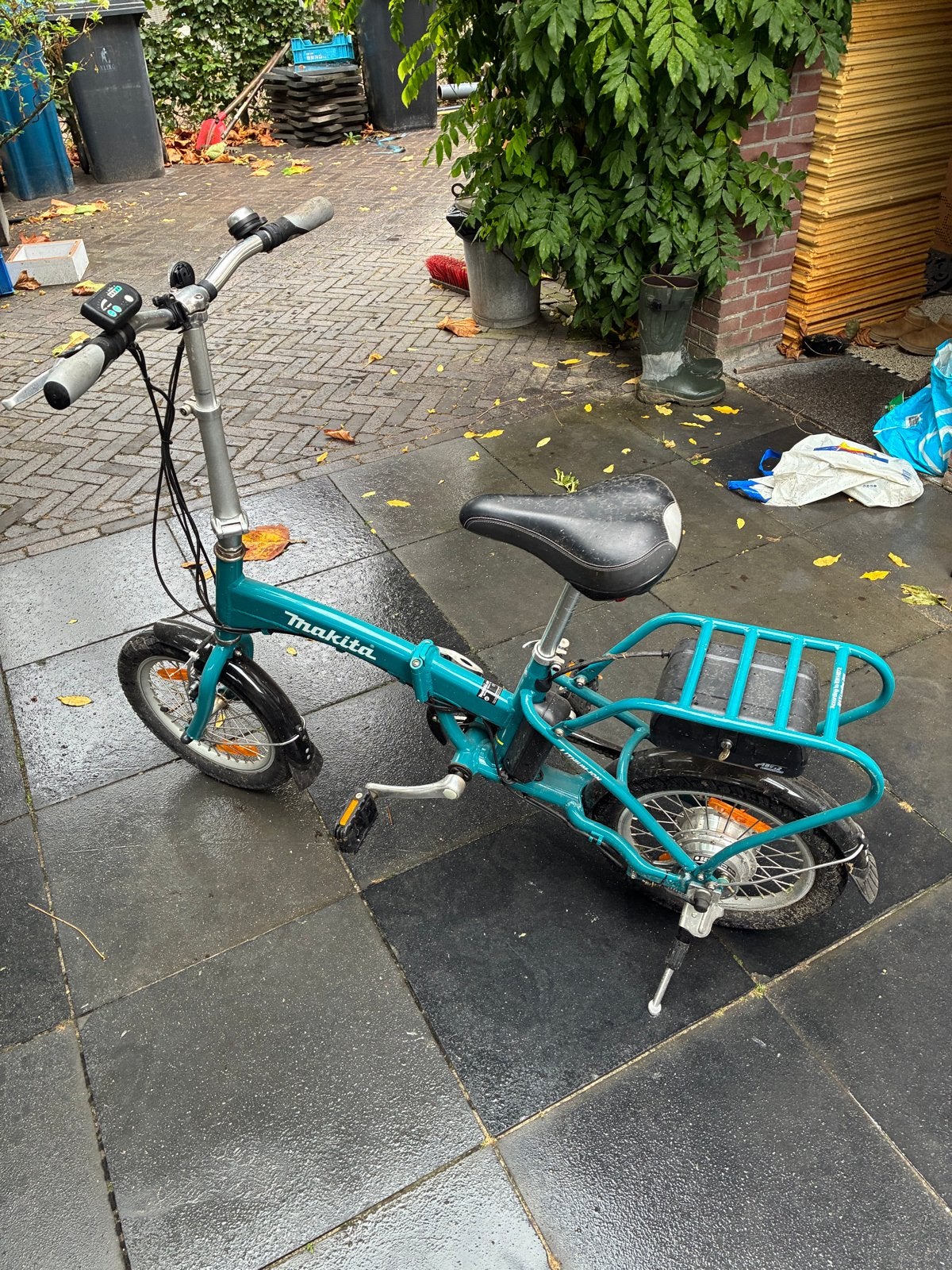 Makita opvouwbare elektrische fiets - Compact en handig, Fietsen en Brommers, Gebruikt, Velgrem, 16 tot 18 inch, Versnellingen