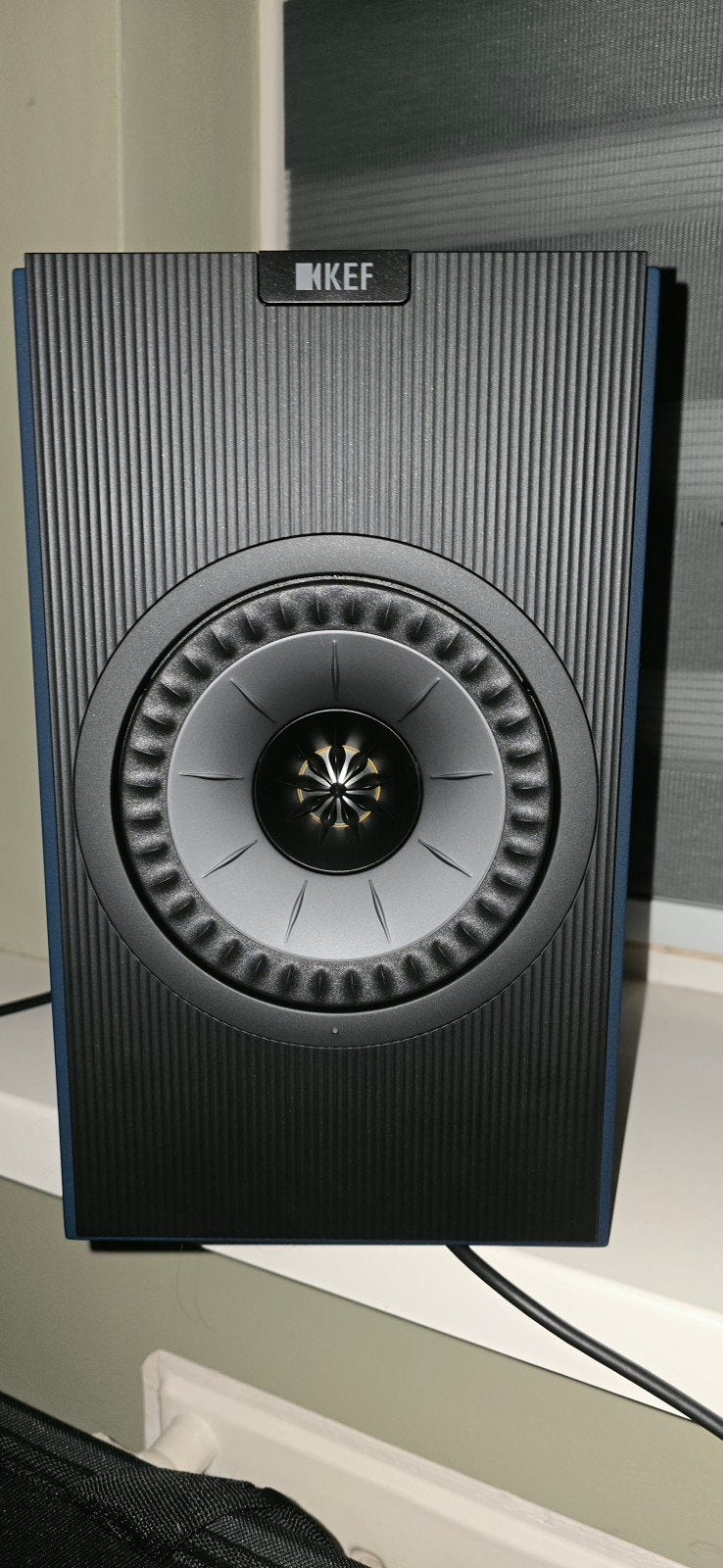 KEF Coda W Midnight Blue actieve Hifi Speakers, Ophalen, Speakerset, Inclusief kabels, Zo goed als nieuw