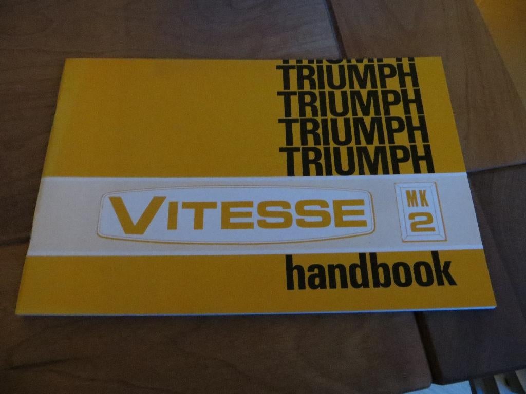 Instructieboek Triumph Vitesse Mk2, Vitesse Cabrio 1969, Ophalen of Verzenden