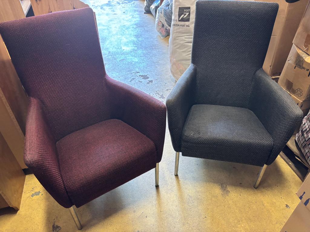 6x fauteuil - stof - 70x80x40H, 1025xe, 75 tot 100 cm, Ophalen of Verzenden, Zo goed als nieuw