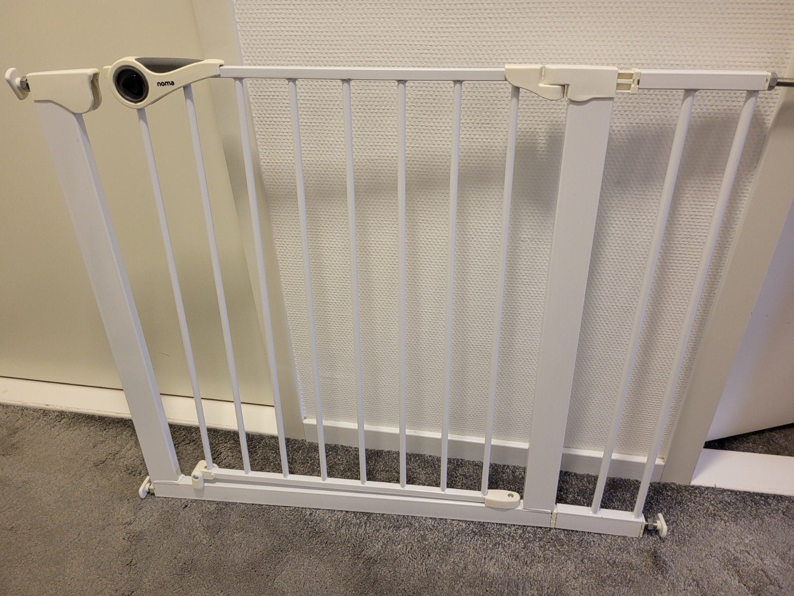 Verstelbaar traphekje met drempel (75-100 cm), Kinderen en Baby's, Ophalen, Gebruikt, 100 tot 115 cm, Klemhekje