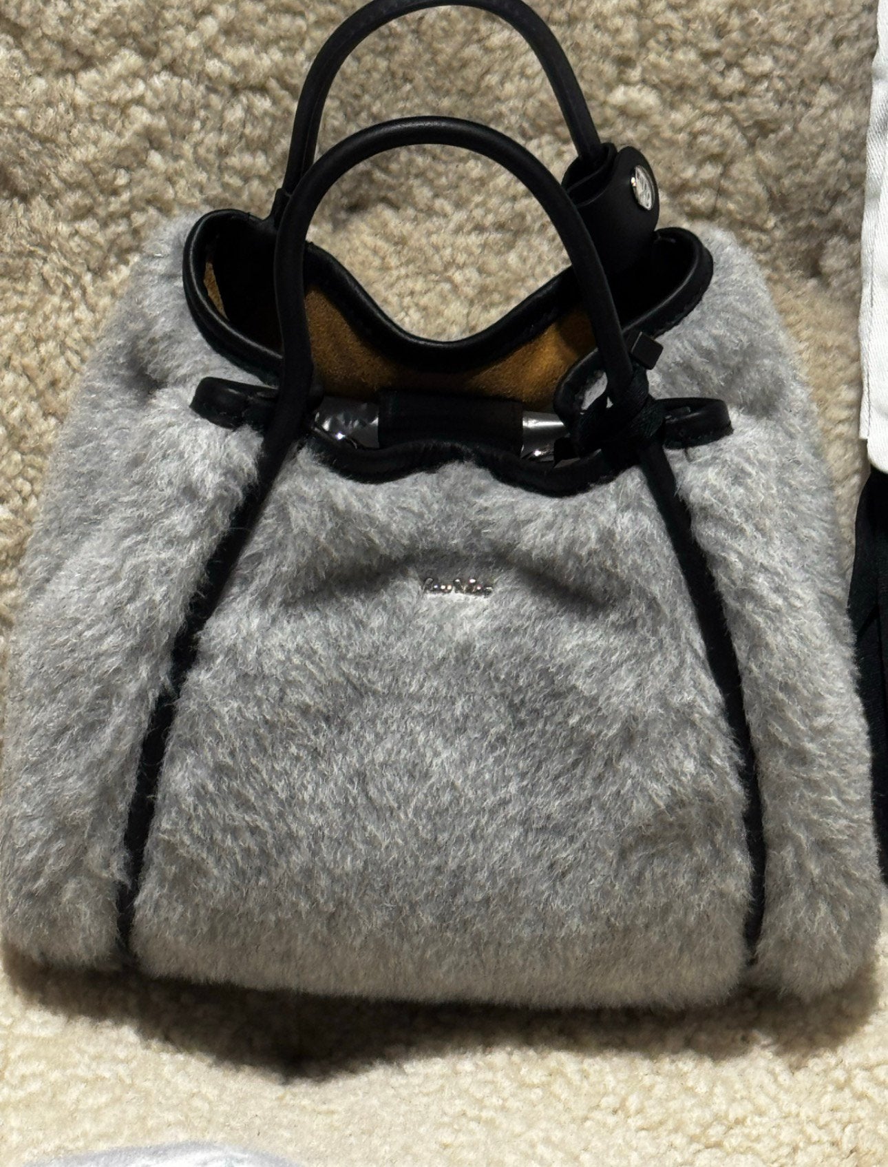Max Mara Marine Small Teddy Tote Bag - Nieuw, Ophalen, Nieuw, Grijs, Handtas