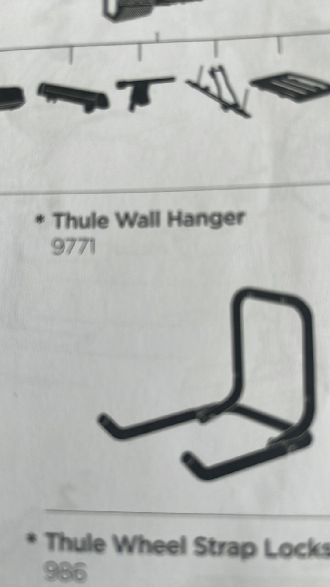 Thule wandhanger voor fietsenrek, Ophalen of Verzenden, Zo goed als nieuw, Trekhaakdrager
