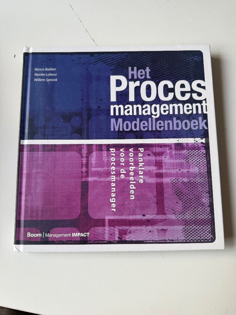 Het Procesmanagement Modellenboek — Bakker/Labeur/Spronk, Boom, Zo goed als nieuw, Beta, HBO