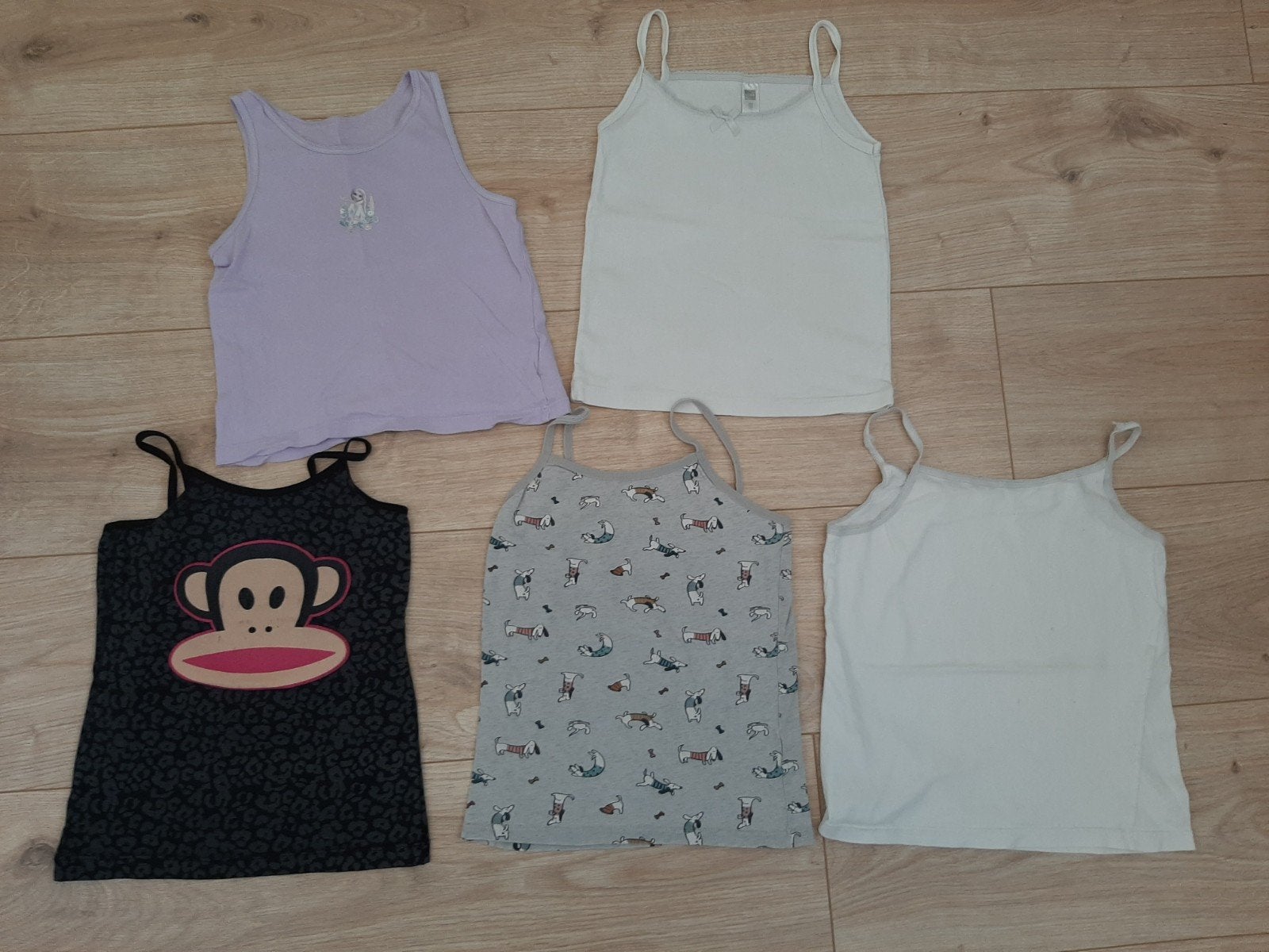 5 Meisjes Hemdjes Maat 98-104, Kinderen en Baby's, Nacht- of Onderkleding, Gebruikt, Meisje, Ophalen of Verzenden