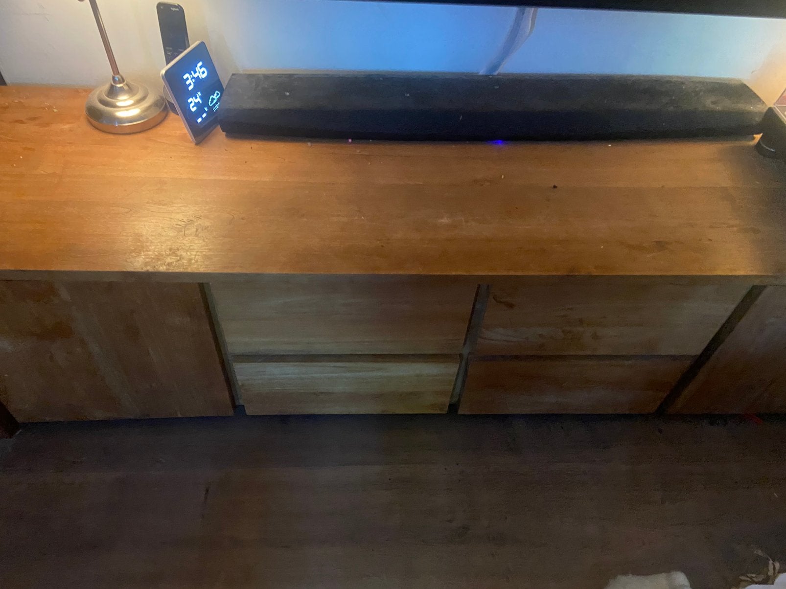 Teak houten kast/ tv meubel, Huis en Inrichting, Kasten | Televisiemeubels, Ophalen, Zo goed als nieuw, 200 cm of meer, Minder dan 100 cm