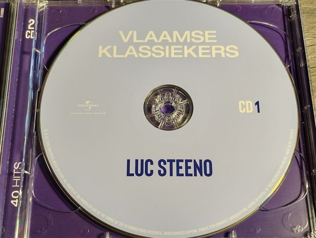 Luc Steeno ‎- Vlaamse Klassiekers [2 CD], Ophalen of Verzenden, Zo goed als nieuw, Levenslied of Smartlap