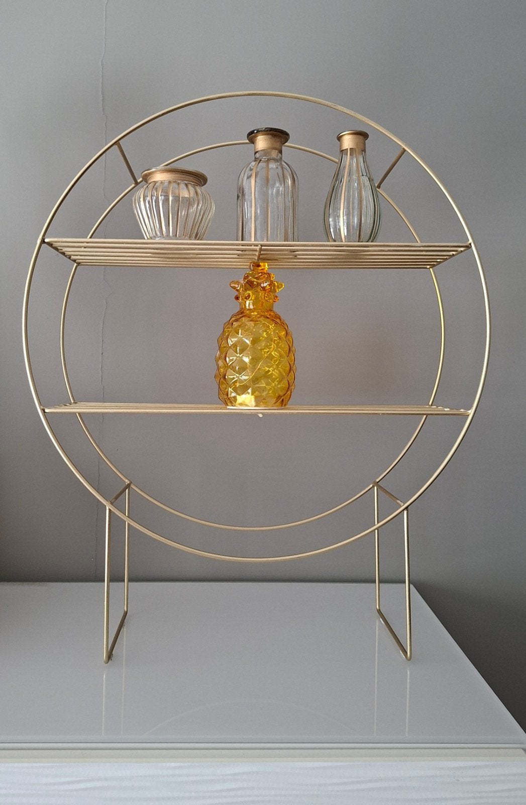 Leuk decoratie rek, woondecoratie incl accessoires, Ophalen, Zo goed als nieuw, Overige typen, Metaal