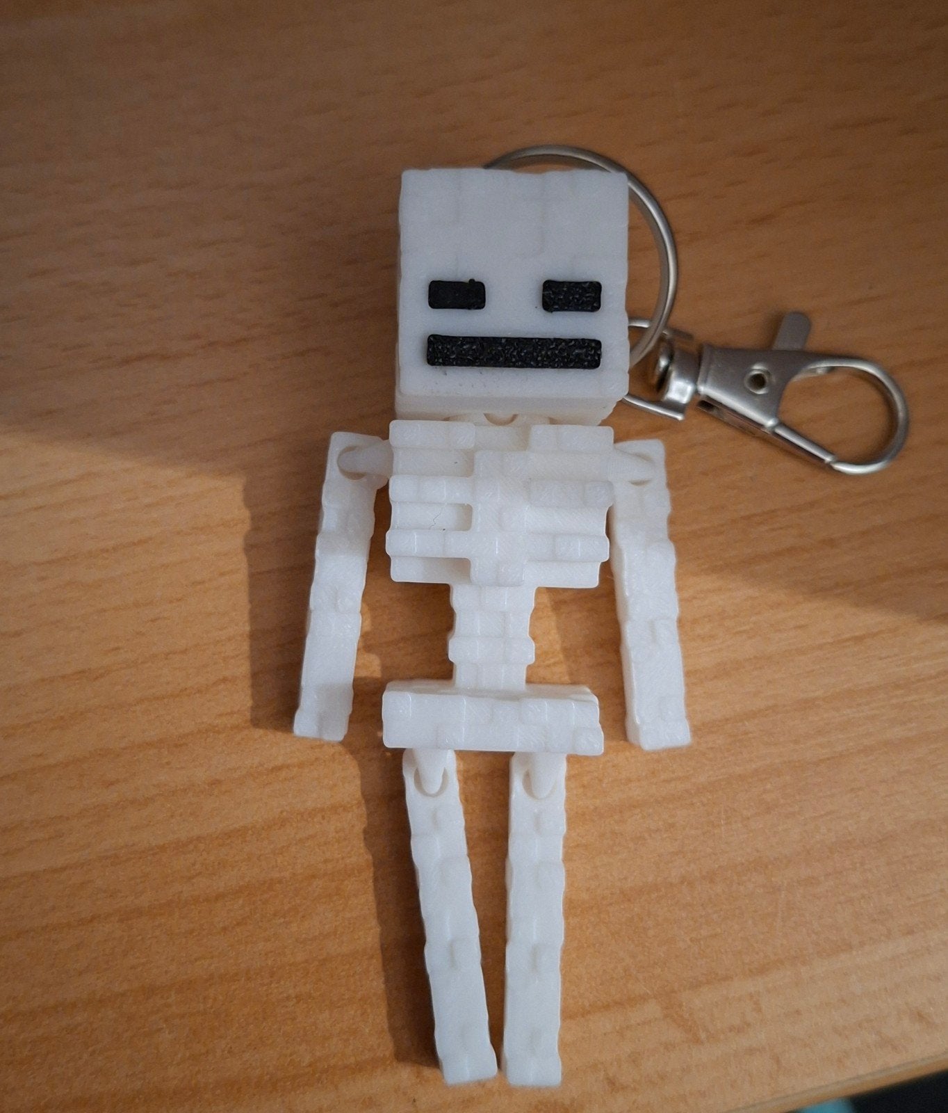 Minecraft Skeleton Sleutelhanger - 3D Geprint, Ophalen of Verzenden, Nieuw, Knuffel of Figuurtje