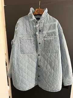 Levi's licht gewatteerd spijkerjack XL diagonale stiksels, Levi's, Blauw, Maat 56/58 (XL), Ophalen of Verzenden