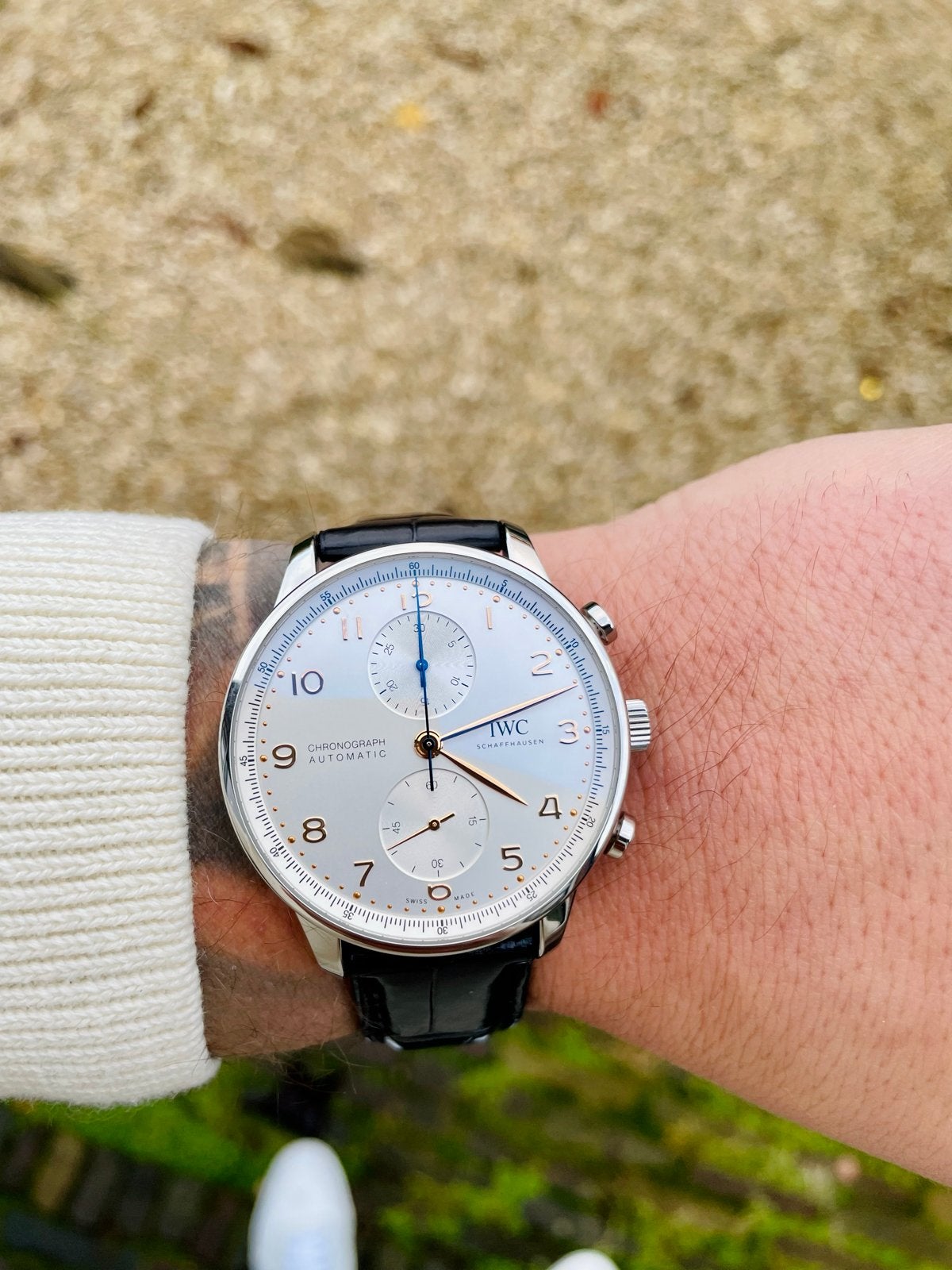 IWC Portugieser IW371604 Chronograph Automatic, Overige merken, Leer, Staal, Polshorloge