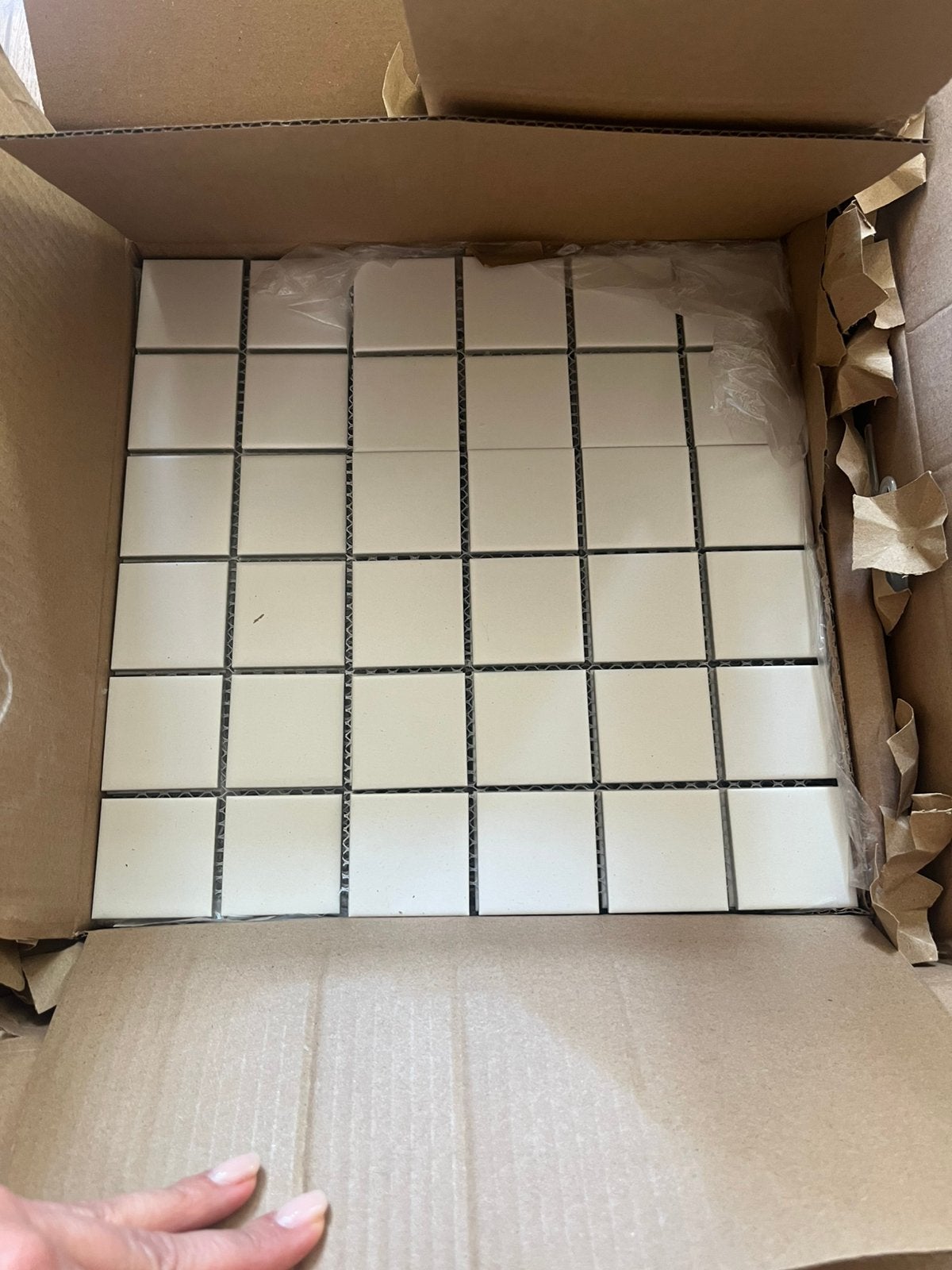 The Mosaic Factory - Barcelona 48x48 Matt White tegels 0,9m2, Doe-het-zelf en Verbouw, Tegels, Nieuw, Minder dan 20 cm, Minder dan 5 m²
