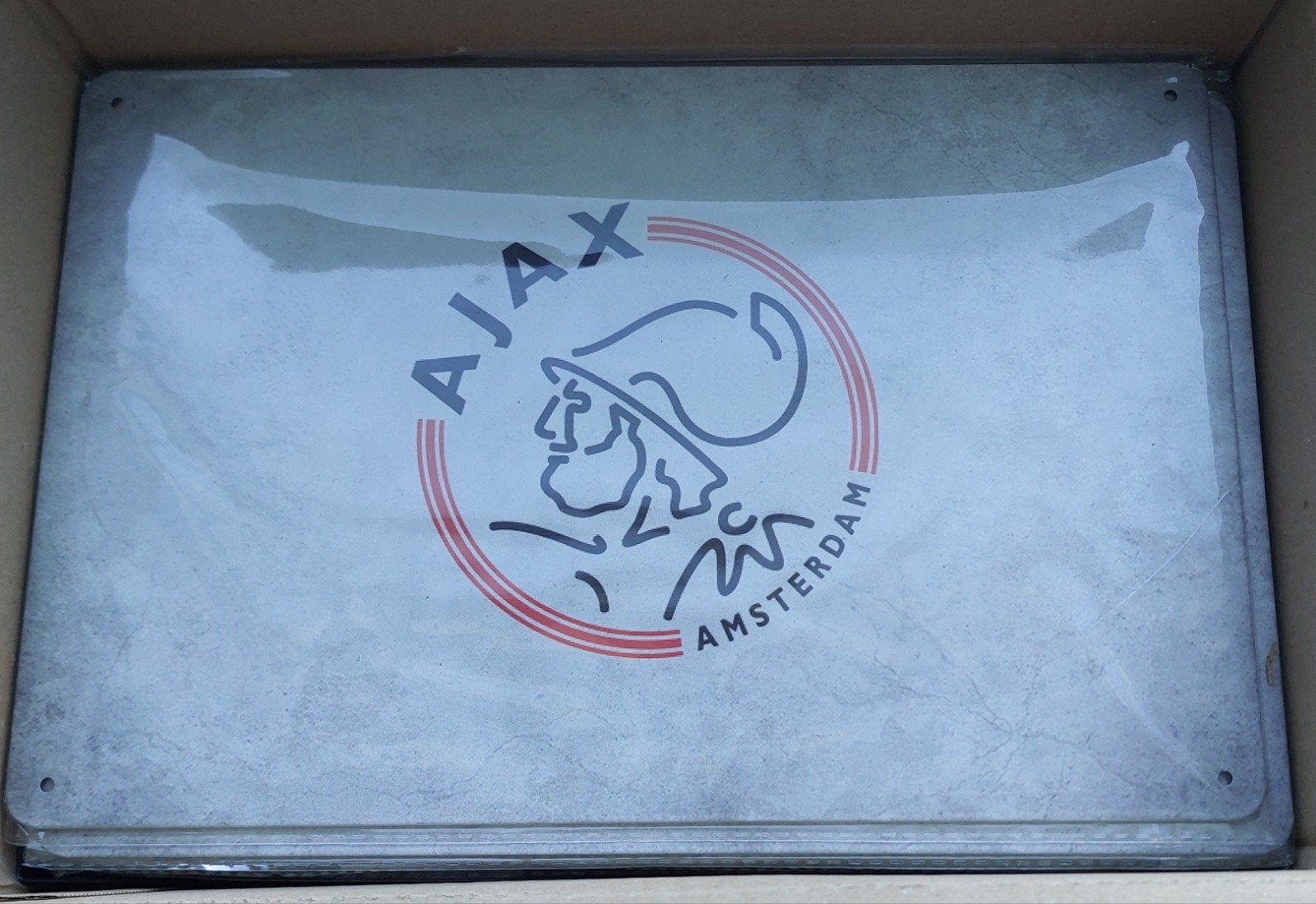 Metalen wandbord Ajax Amsterdam - Nieuw (20x30 cm), Ophalen of Verzenden