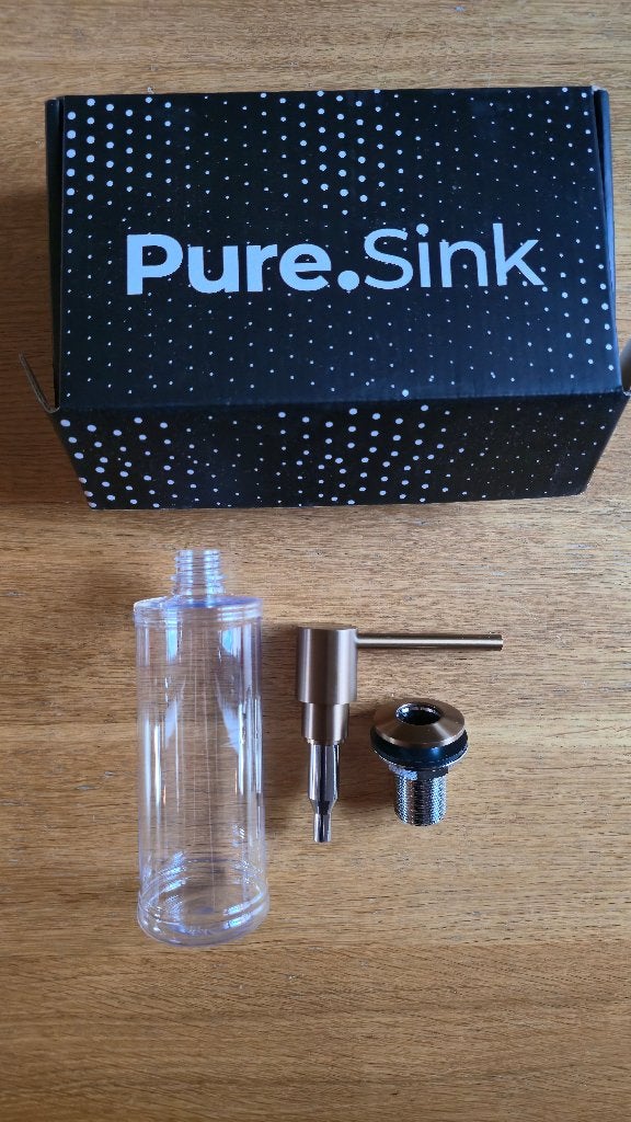 Pure.Sink Elite Steel Shine inbouw Zeepdispenser PVD koper, Ophalen of Verzenden, Nieuw, Koper, Overige typen
