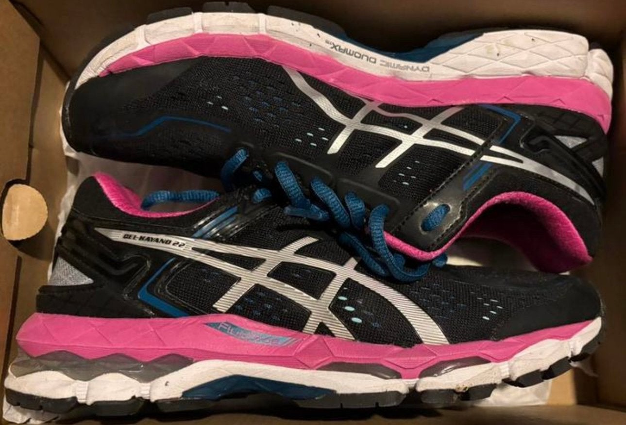 Asics Gel Kayano 22 roze zwart maat 37.5 origineel, Ophalen, Overige kleuren, Sneakers of Gympen, Gedragen