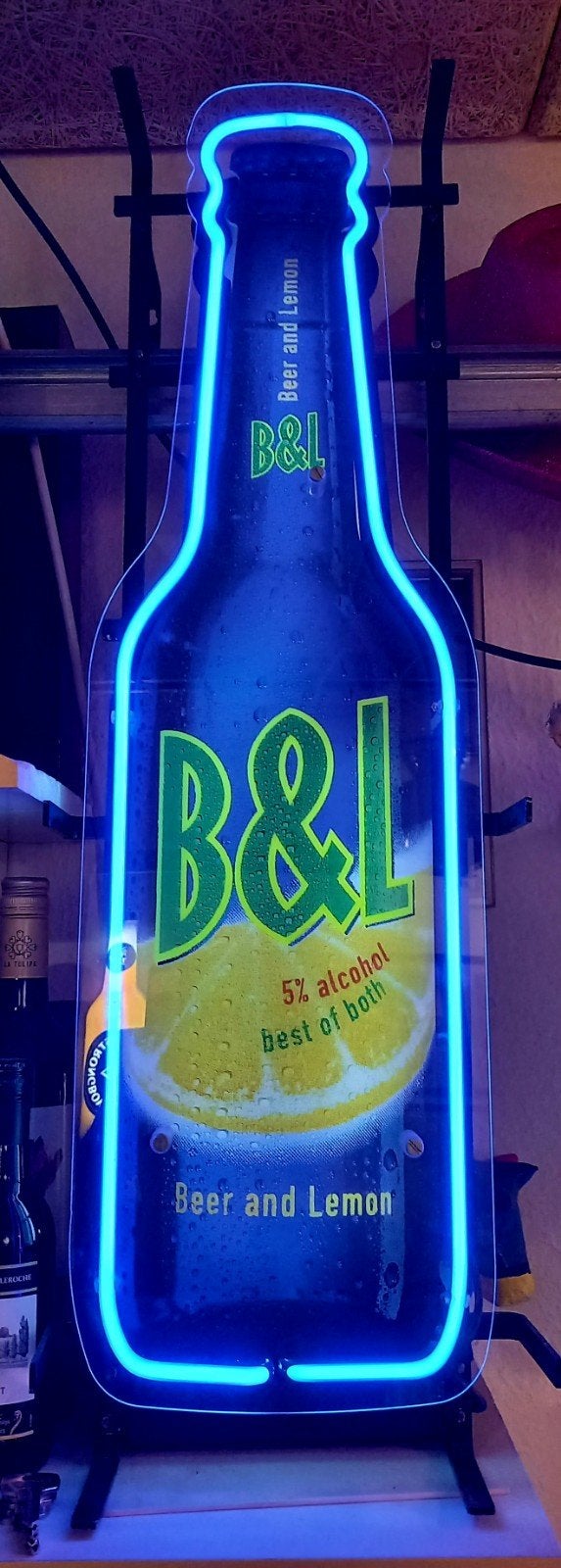 Vintage, neon lichtreclame Heineken B&L bier, Verzamelen, Ophalen, Zo goed als nieuw, Reclamebord, Plaat of Schild, Heineken